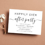 Chic Bröllop efter Party Inbjudningar<br><div class="desc">Chic: Minsta svarta och vita bröllop efter partsinbjudan till postutsändning eller bröllop firande. "Som tur är allt efter Party" skrivs i en blandning av enkel typografi och ett modernt skript med trendig med slagord.</div>
