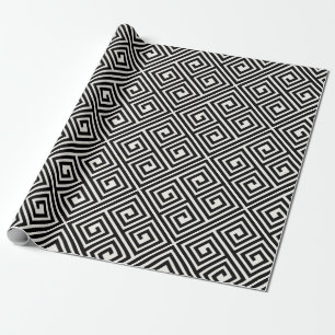 Chic bröllop för stilfull modern svart presentpapper