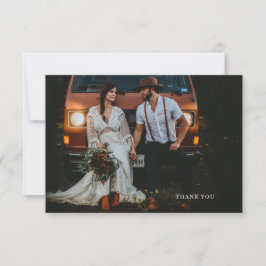 Chic Bröllop Photo Tackkort Card Tack Kort