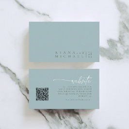 Chic Bröllop webbplats Dusty Teal ID1046 Tilläggskort