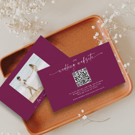 Chic Bröllop webbplats QR-kodfotosvar Tilläggskort