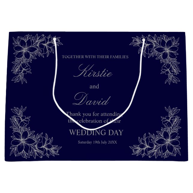 Chic Bröllopsdag Ornate Ram och Flowers (Framsidan)