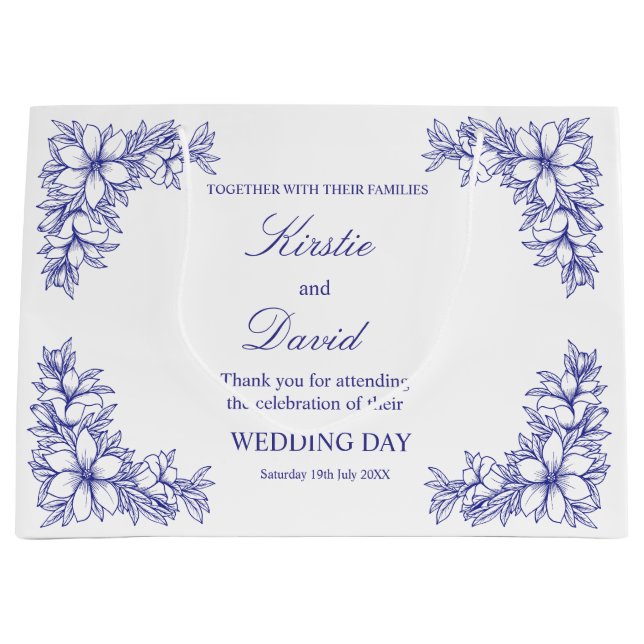 Chic Bröllopsdag Ornate Ram och Flowers (Framsidan)