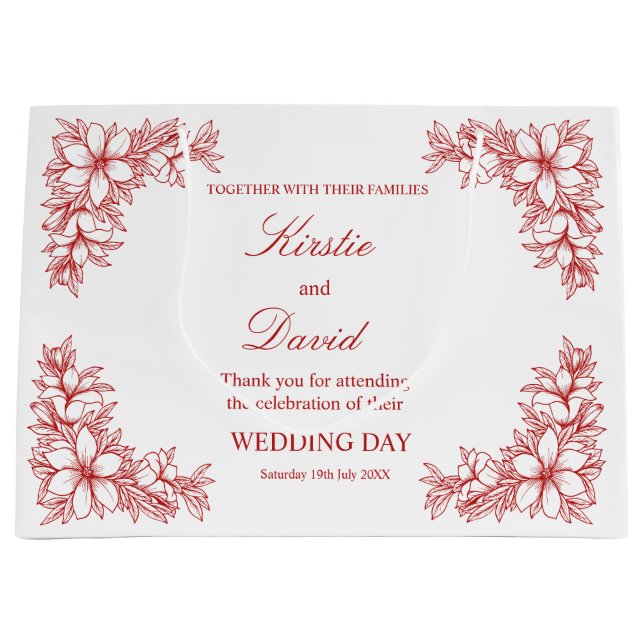 Chic Bröllopsdag Ornate Ram och Flowers (Framsidan)