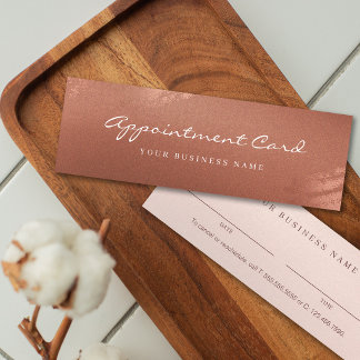 Chic Bronze Mini Business Modern Appointment Card Visitkort