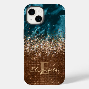 Chic Bronze Turcos Glitter Marble monogram