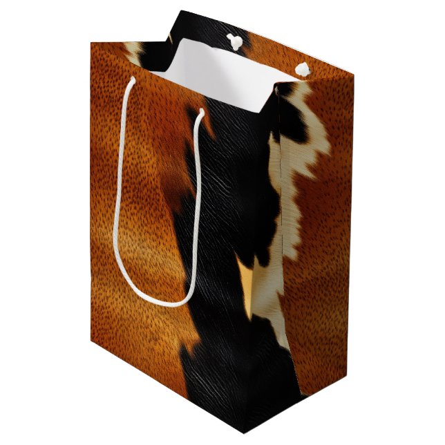 Chic Brown Black Cream Western Cowhide (Framsidan Vinklad)