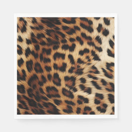 Chic Brown Cream Leopard Pappersservett
