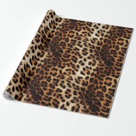 Chic Brown Cream Leopard Presentpapper