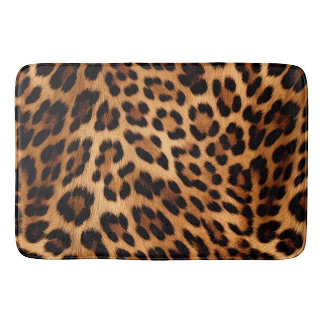 Chic Brown Leopard Skriv ut Badrumsmatta (Framsidan)
