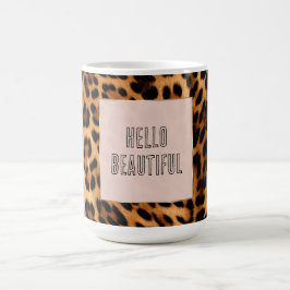 Chic Brown Leopard Skriv ut Kaffemugg