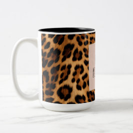 Chic Brown Leopard Skriv ut Kaffemugg