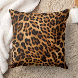 Chic Brown Leopard Skriv ut Kudde