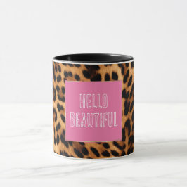 Chic Brown Leopard Skriv ut Mugg