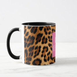 Chic Brown Leopard Skriv ut Mugg