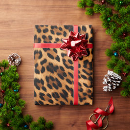 Chic Brown Leopard Skriv ut Presentpapper