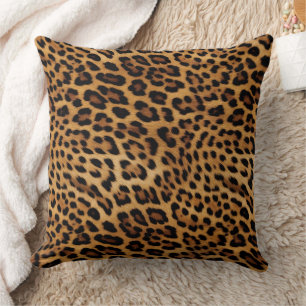 Chic Brown Leopard Skriv ut Rosa Guld Kudde