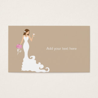 Chic Brown Modern Bride Märkre-kort Visitkort