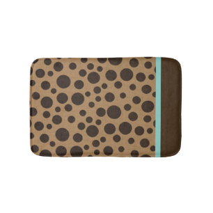 Chic Brown Polka Dot Bathmat Badrumsmatta