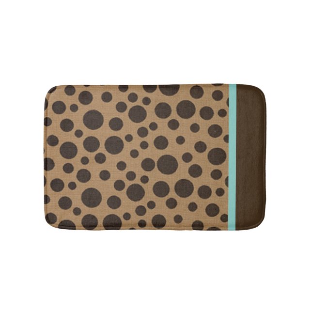 Chic Brown Polka Dot Bathmat Badrumsmatta (Framsidan)