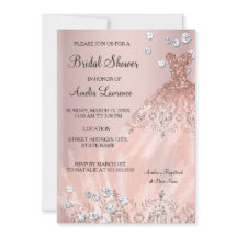 Chic brud rosa klänning Diamant Bröllopsdusch