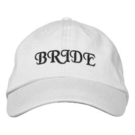 Chic Brud svart och vit söt Broderad Keps