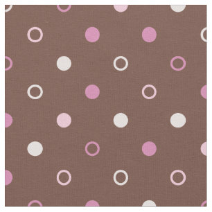 Chic brun och rosa polka dots mönster tyg