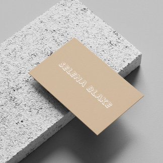 Chic Brun och vit design Visitkort