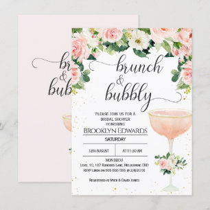 Chic Brunch, gummi Inbjudningskort för möhippan