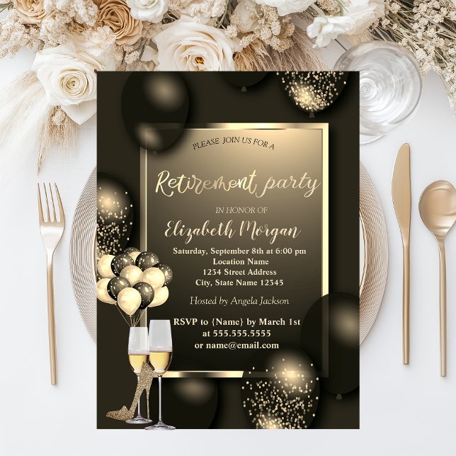 Chic Bubblor, glas, Högklackar Pension Inbjudningar (Skapare uppladdad)