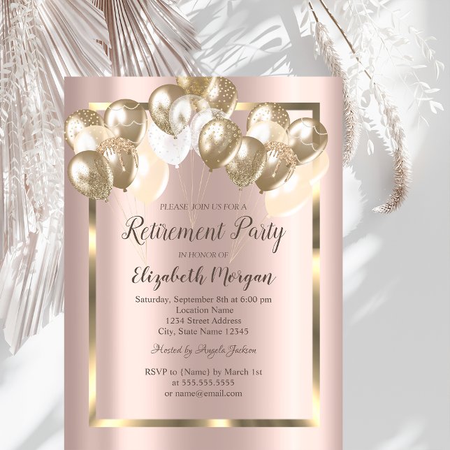 Chic-bubblor,Ram,Ro Guld,Pension Inbjudningar (Skapare uppladdad)