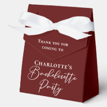Chic Burgundy Bachelorette Party Personalized