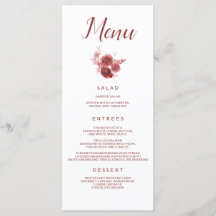 Chic Burgundy-Blommigt