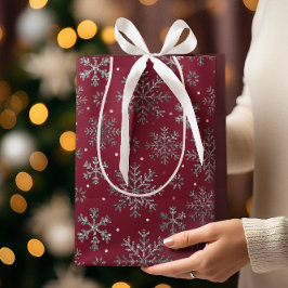 Chic Burgundy jul med Elegant Snöflingor