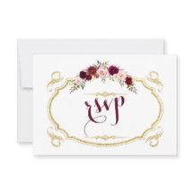 Chic Burgundy Marsala Blommigt Fall Wedding OSA