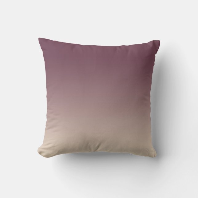 Chic Burgundy off- White Ombre Effekt Kudde (Framsida)