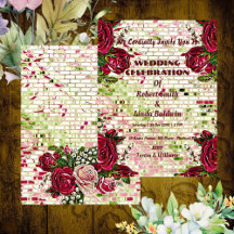 Chic Burgundy Red Rustic Ro Personlig
