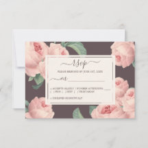 Chic Burgundy Vintage Rosa ros Bröllop