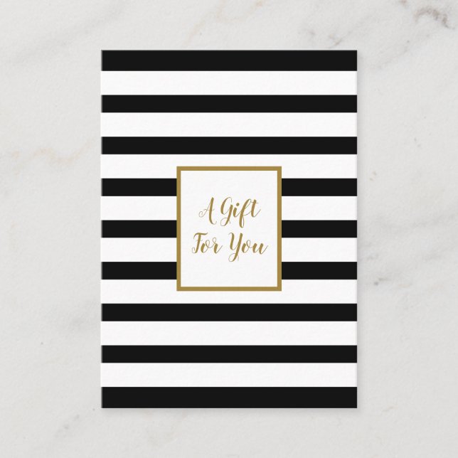 Chic Business Helgdag Script Gift-certifikat Rabattkort (Framsida)