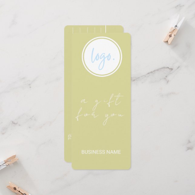 CHIC BUTTER GULT BUSINESS LOGOTYP GIFT CERTIFICATE (Fram/Back In Situ)