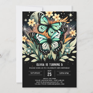 Chic Butterfly Vingar Birthday Inbjudningar