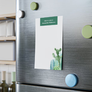 Chic Cacti Watercolor Modern Family Anteckningsblock