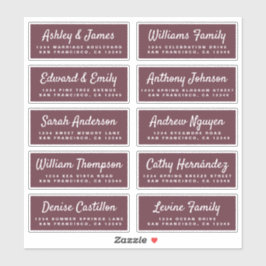 Chic Calligraphy Bröllop Guest Adressetiketters Klistermärken