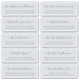 Chic Calligraphy Bröllop Guest Adressetiketters Klistermärken