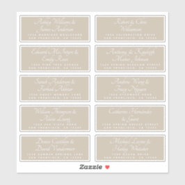 Chic Calligraphy Bröllop Guest Adressetiketters Klistermärken