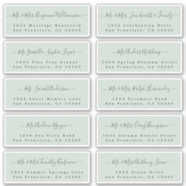 Chic Calligraphy Bröllop Guest Adressetiketters Klistermärken