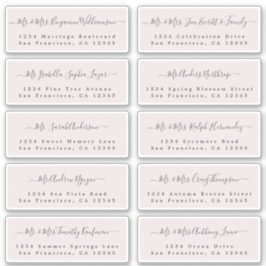 Chic Calligraphy Bröllop Guest Adressetiketters Klistermärken