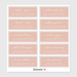 Chic Calligraphy Bröllop Guest Adressetiketters Klistermärken