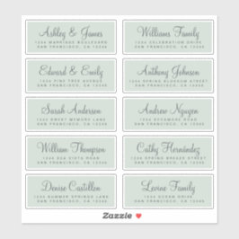 Chic Calligraphy Bröllop Guest Adressetiketters Klistermärken