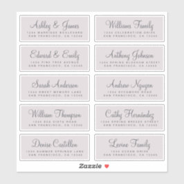 Chic Calligraphy Bröllop Guest Adressetiketters Klistermärken